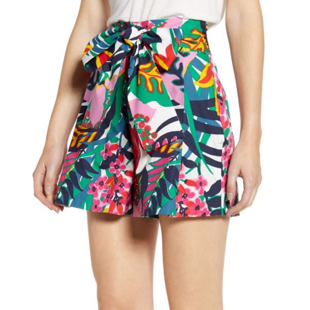 J. CREW Festive Floral Paperbag Shorts NWT